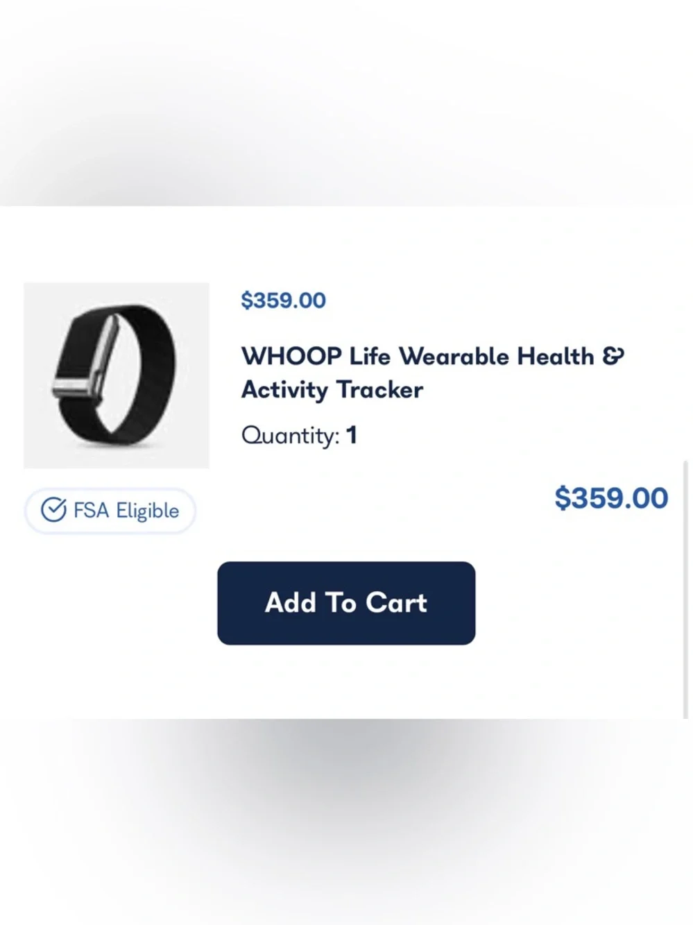 WHOOP Life Wearable Health and Activity Tracker